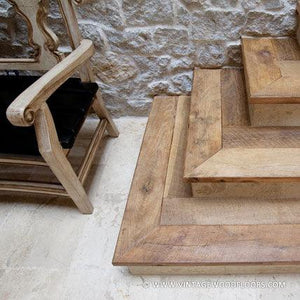 Custom Reclaimed Barn Wood Stairs, Treads and Risers by The Vintage Wood Floor Company