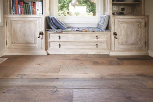 The Vintage Wood Floor Company was featured in the article about the trend of reclaimed wood floors