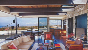 Craig Schultz Corona del Mar residential project featuring custom flooring and accent pieces throughout. 