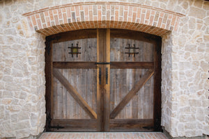 Reclaimed wood for garage doors