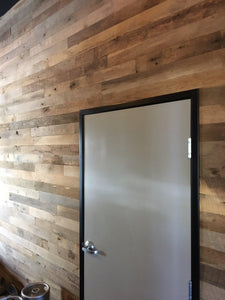 27sf Reclaimed Barn Wood Wall Plank Kits | 6ft | 3 Widths by The Vintage Wood Floor Company