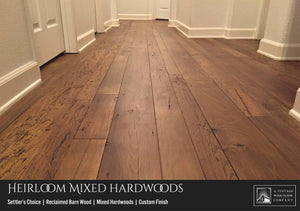 Antique Prefinished Reclaimed Barn Wood Heirloom Flooring | Mixed Hardwoods by The Vintage Wood Floor Company