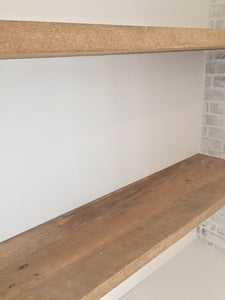 White Oak - Floating Box Beam Shelves